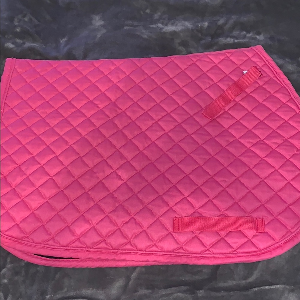Bright pink saddle pad